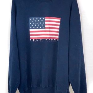 VTG Polo Sport Ralph Lauren Flag Spell Out Creweck